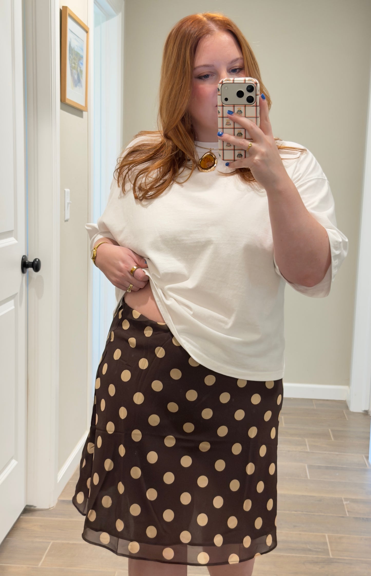 Paris Dot Midi Skirt
