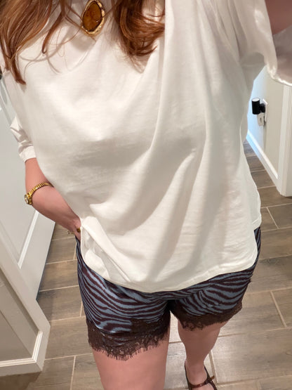 Zebra Lace Shorts