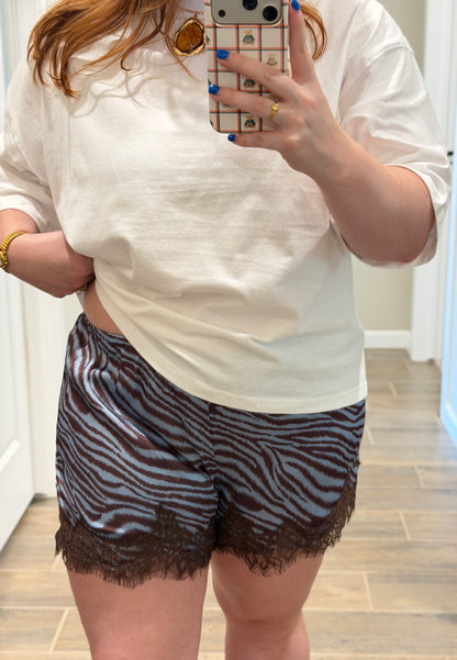 Zebra Lace Shorts