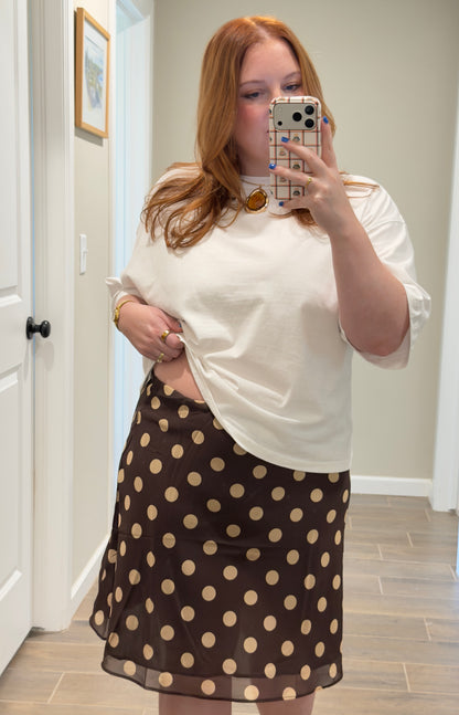 Paris Dot Midi Skirt