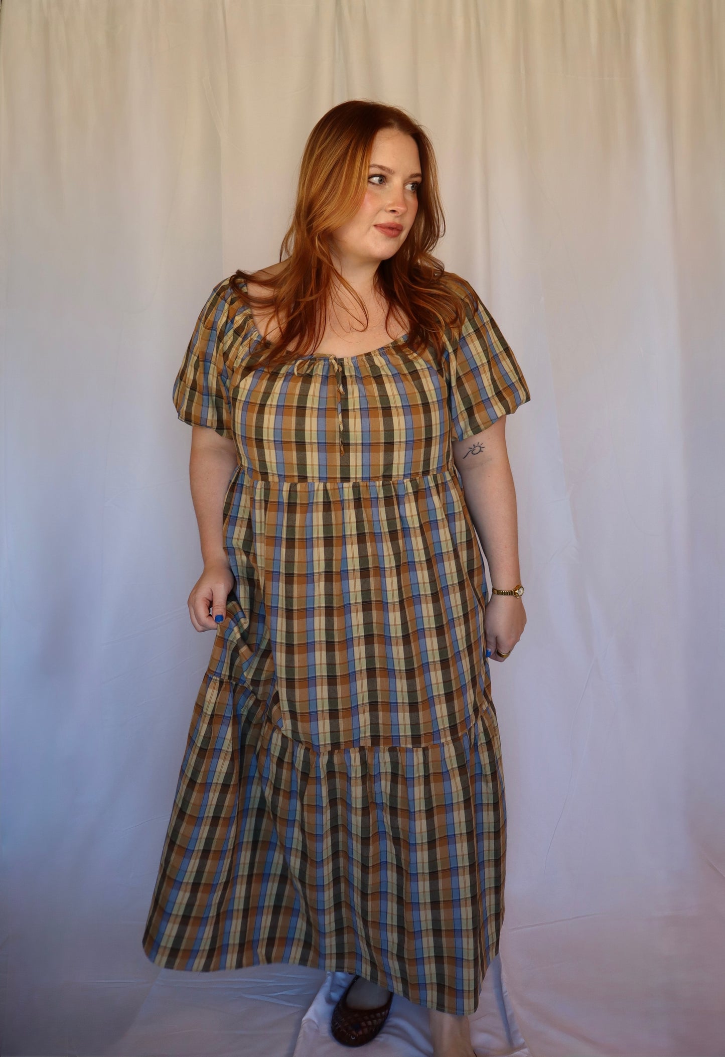 Harvest Puff Sleeve Maxi Dress