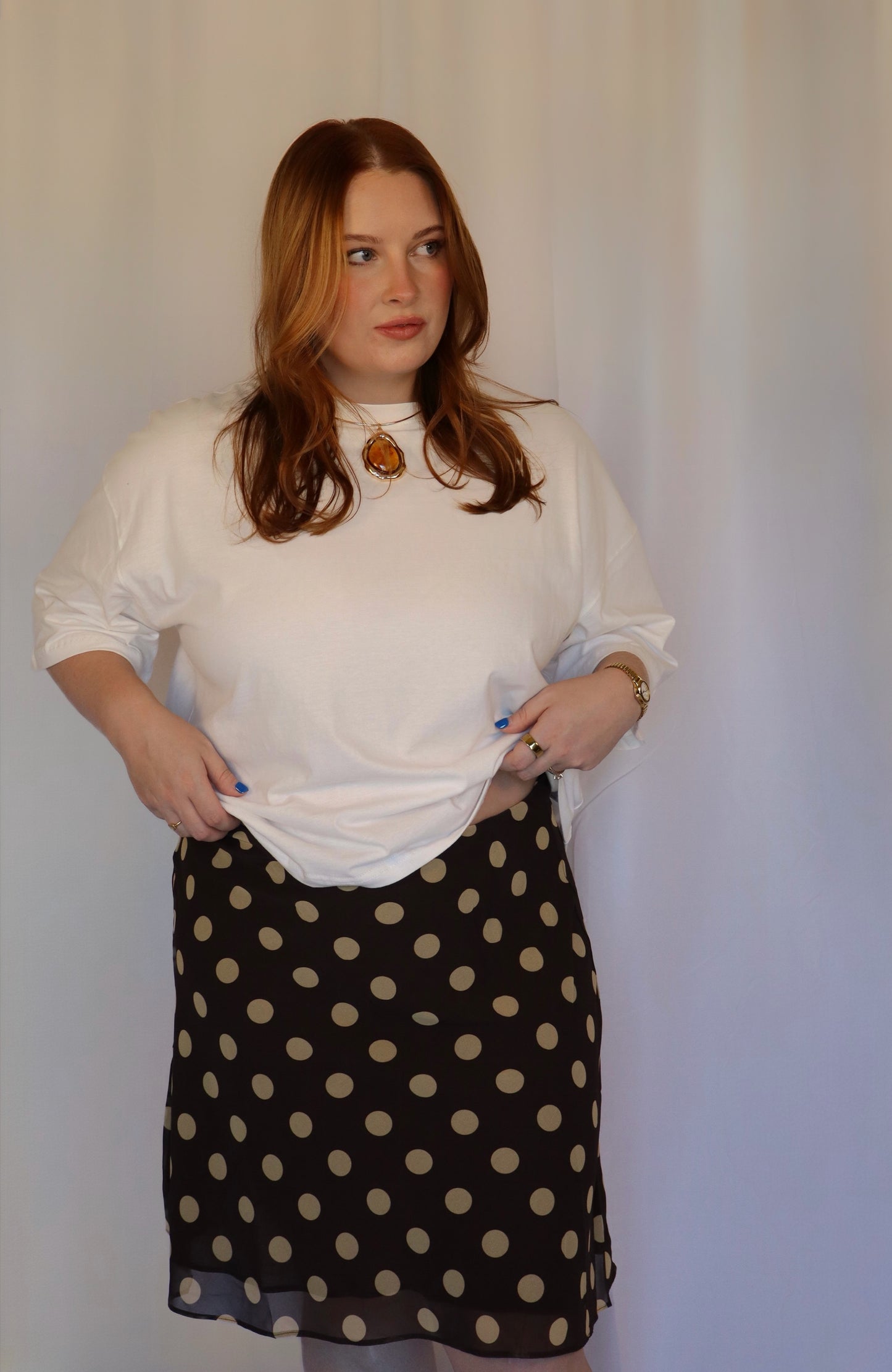 Paris Dot Midi Skirt