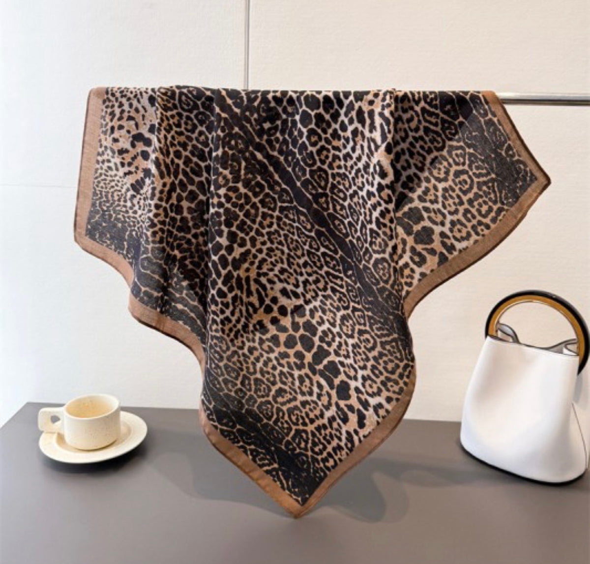 Paisley Cotton-linen Texture Square Scarf