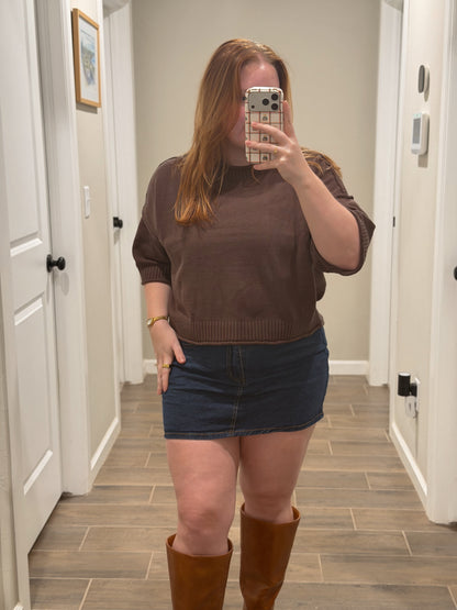 Cinnamon Toast Short Sleeve Sweater