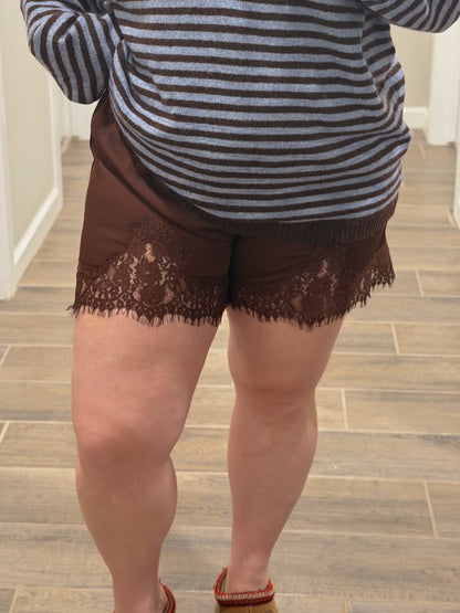Chocolate Lace Shorts
