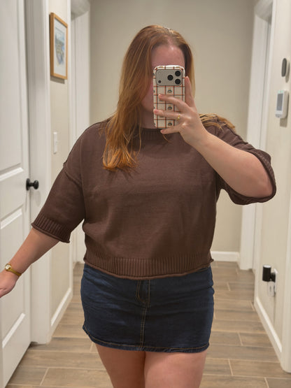 Cinnamon Toast Short Sleeve Sweater
