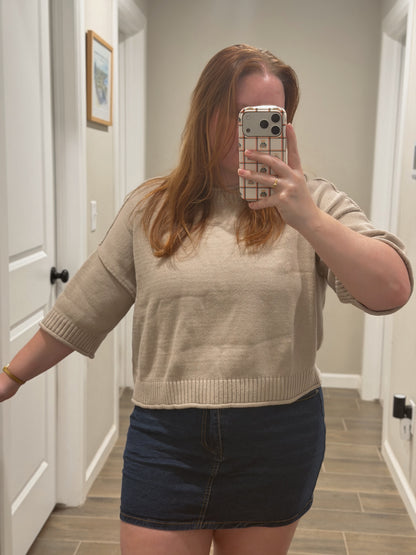Cinnamon Toast Short Sleeve Sweater